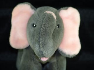 Vintage 1985 Dakin Plush Grey Elephant Lovey Soft Toy