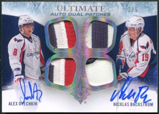 Alexander Ovechkin Nicklas Backstrom 1 5 Ultimate Patch Dual Auto