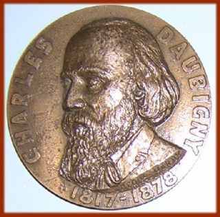 Bronze Art Medal Painter Daubigny Barbizon Realists