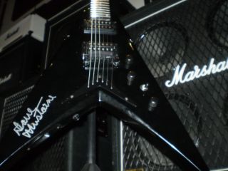 MEGADETH  Dave Mustaine Autographed black DEAN VMNTX GUITAR Mayhem