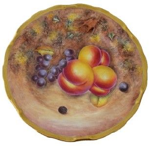 Fine Fruit Painted Plate by Gerald Delaney Former Royal Worcester