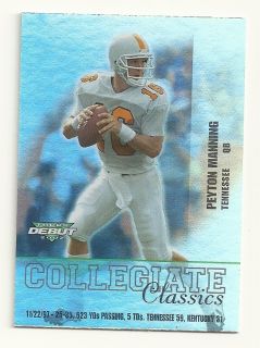  Debut Collegiate Classics Complete Set Manning Moss Carr Bryant