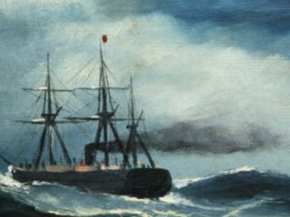 David James Victorian Seascape Marine Shipping 19th Century Oil