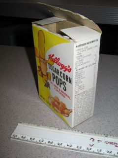  Box 1967 Single Serve Kelloggs Sugar Corn Pops Cartoon Cowboy