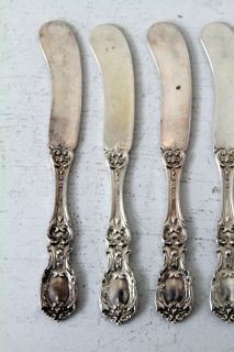 Six Sterling silver Francis 1 st Butter knives Reed and Barton