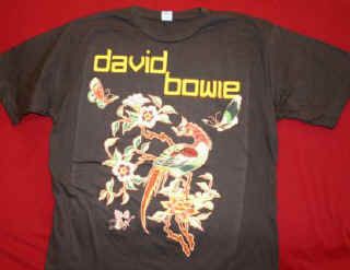 david bowie t shirt moonlight brown size xl new