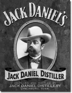 Jack Daniels Distiller Portrait Vintage Metal Tin Sign Ad Bar Room