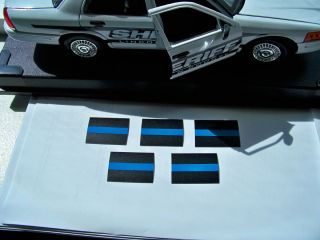 pack Thin Blue Line Decas l/Stickers (1.5 X 1) 