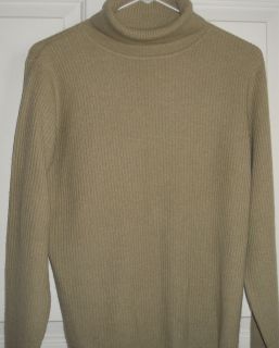 DANIEL BISHOP Green PURE CASHMERE Turtleneck Sweater Womens M