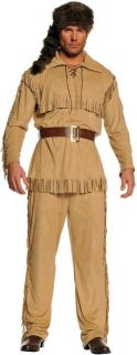 Frontier Man Davey Davy Crockett Pioneer Adult Costumes Indian Daniel