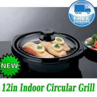Deni 12in Indoor Circular Grill Perfect to Grill Fry or Stir Fry Brand