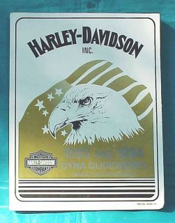 1993 1994 Harley Davidson Dyna Glide Models Official Factory Service