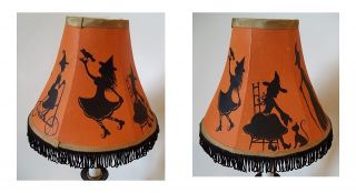 Halloween Lamp OOAK Witches Black Cats Ghosts Witch by Demy HP
