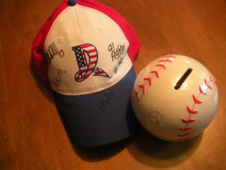 Dayton Dragons ballcap Autographed Heater and Gem