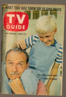 TV Guide Magazine August 1962 Dennis The Menace Jay North Gale Gordon