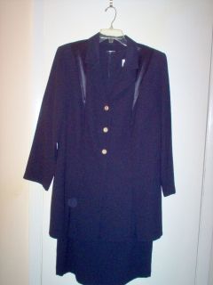 Womens Danny & Nicole Black 2 Pc. Jacket Dress Plus Size 20W