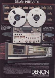  Original DH 510/DR F7 Reel/Cassette Deck Magazine Ad. (Deno rc45100