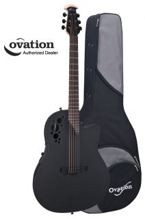  elite tx 1868tx 5 super shallow acoustic electric guitar black w case