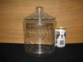   Store Large Clear Glass Peanut Jar with Glass Lid Canister Storage