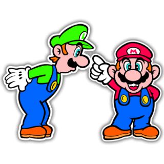 Super Mario Luigi Video Game Arcade Car Sticker 6 x 5