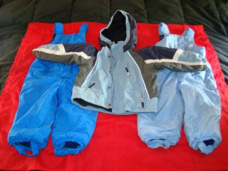 Lot 2 ll Bean Snow Suit 1 Graphite Unisex Safety Reflective Coat 2T 3T