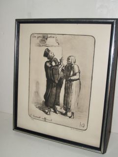 Honore Daumier Political Etching Signed Numbered