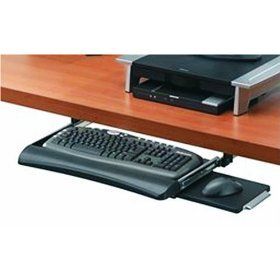  The Desk Black Silver Keyboard Desktop Desk Drawer w Mouse Tray