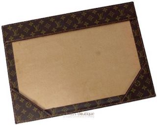 Vuitton Vintage Monogram Pad Holder Desk Blotter Very RARE