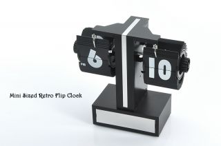  Retro Desktop Flip Clock Internal Gear Operated Time Adjustment 12 H