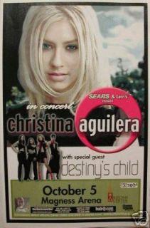 Christina Aguilera Destinys Child Denver Tour Poster