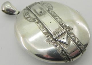 Huge Solid Silver Victorian Locket 16 8gr C1880