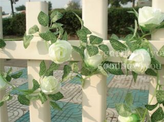  included：2pcs Artificial Rose Garland (2 meters for each piece