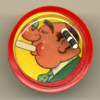 Vintage Cracker Jack 1950s Palm Dexterity Puzzle Man with Cigar
