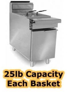 Fryer Propane 140 000 BTU 25lbs Capacity Baskets Dual Deep Fat s