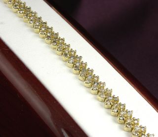 CARAT Total Weight Diamond Tennis Bracelet in 14KT Yellow Gold 11