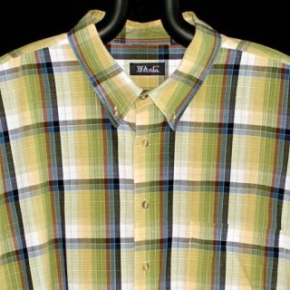 davila green yellow plaid ss shirt 4xlt450