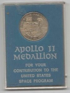 Deke Slayton Personal Owned Apollo 11 Flown in Space Medallion Coin