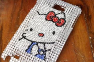 Bling Diamond Kitty Back Hard Case Cover for Samsung Galaxy Note I9220