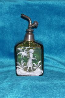 Vintage Mary Gregory Perfume Bottle with Atomizer