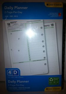 2012 Day Timer Daily Planner 2 Page Per Day 5 5 x 8 5 92800 Size 4