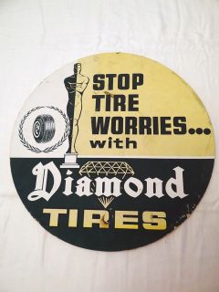 Vintage Diamond Tires Cardboard Display