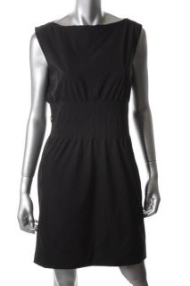 Diane Von Furstenberg Seira Black Pleated Drape Neck Cocktail Dress 4