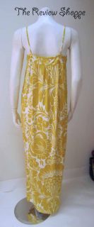 Diane von Furstenberg Silk Floral Long Maxi Dress Yellow White 6