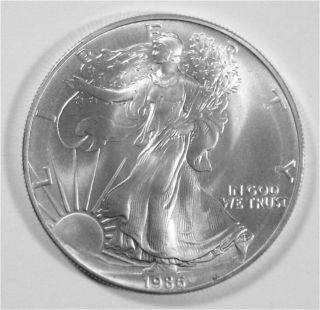1986 Silver American Eagle BU Mint 1oz Fine 999 Silver