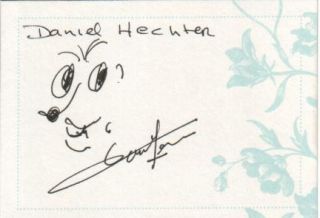 Daniel Hechter Autographed Card w Sketch Pret A Porter