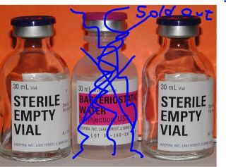 30ml Sterile Sealed Comm Vial 2 HGC Diet Mixing Bacteriostatic Water