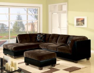 Deltona Ultra Plush Microfiber Sectional Sofa Couch Set