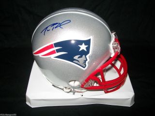 Tom Brady New England Patriots Autographed Football Mini Helmet COA