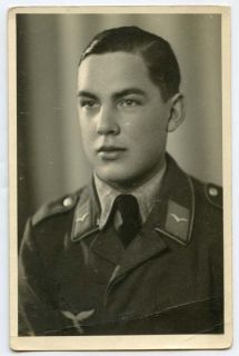 WWII German Luftwaffe Soldiers Studio Photo Postcard