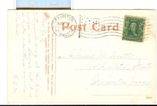 1908 Dighton Rock Park Between Fall River Taunton MA Postcard